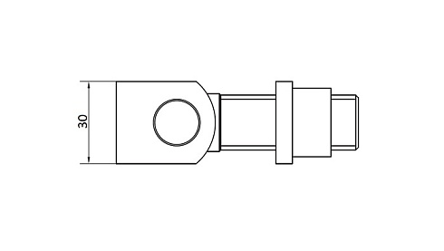 Комплектующие для распашных ворот Петля CAME H 18 регулируемая с гайкой, 42-68 мм, М18, приваривание в Новороссийске
